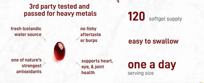 Astaxanthin Softgels12Mg Triple Strength Serving| Fresh Microalgae Source | Triple Strength, Easy to Swallow, Non-Gmo, Soy Free